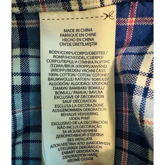 Ralph Lauren Classic Fit Long Sleeve Blue Plaid Button Front Shirt Men's XL‎ - Picture 5 of 11